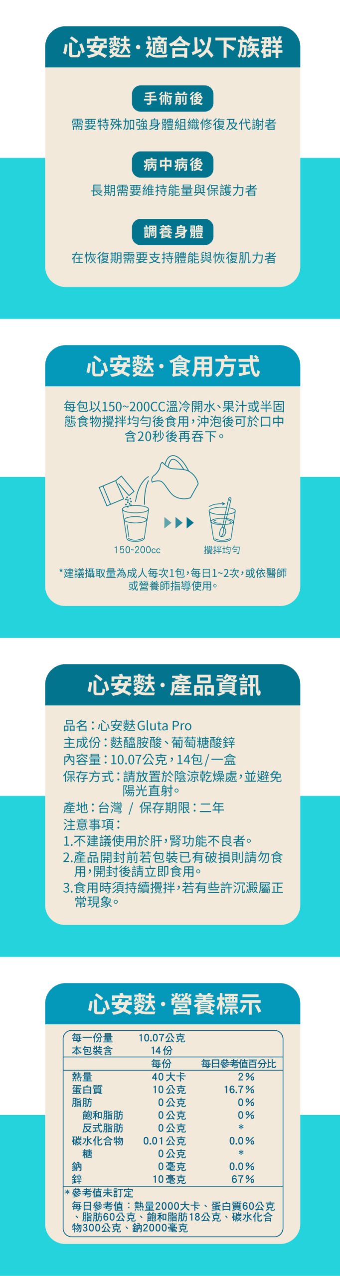 心安麩·適合族群/食用方式/營養標示